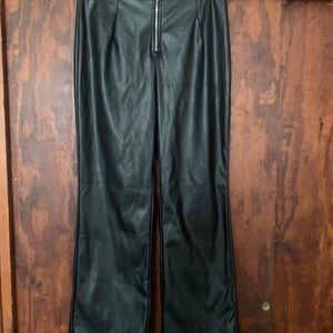 Leather faux pants